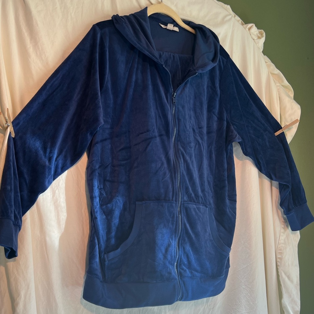 Hooded Jacket and Sweat pants Navy Blue Size 18/20